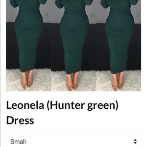 Midi bodycon emerald dress